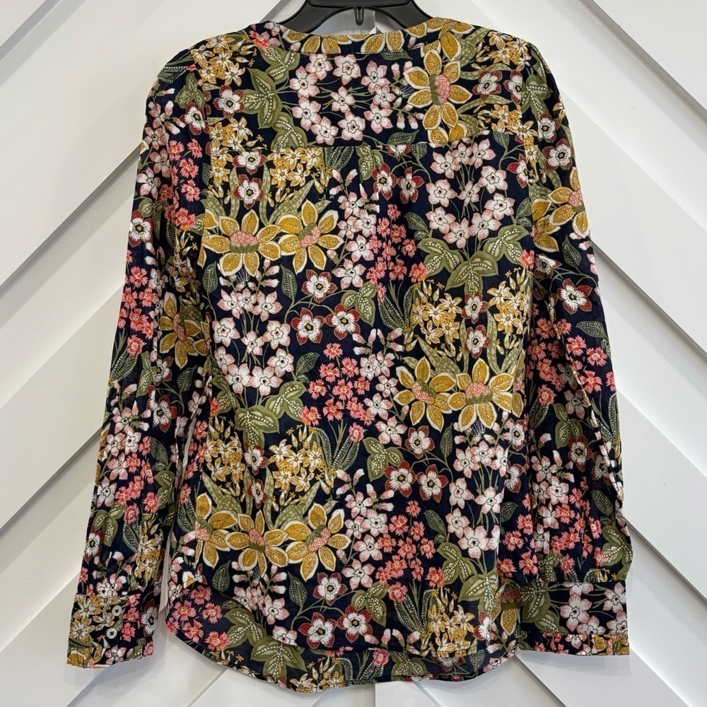 NWT Talbots Floral Popover Top Blouse Size XS - Picture 2 of 7